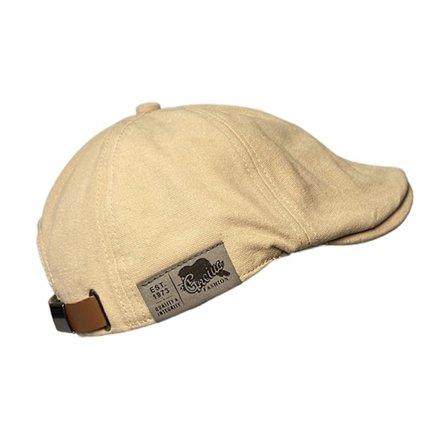 Herrar basker brittisk vintage enfärgad justerbar herrhatt för shopping
