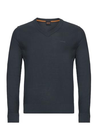 Avac_V Strikkegenser V-krage Creme BOSS*Betinget Tilbud