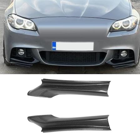 Par Frontstötfångarläppsspoiler Reducerar Vindmotstånd Stötfångarhörnsplitter för 5-serie F10 F11 M Sport 2010 till 2016 Kolfiber Stil