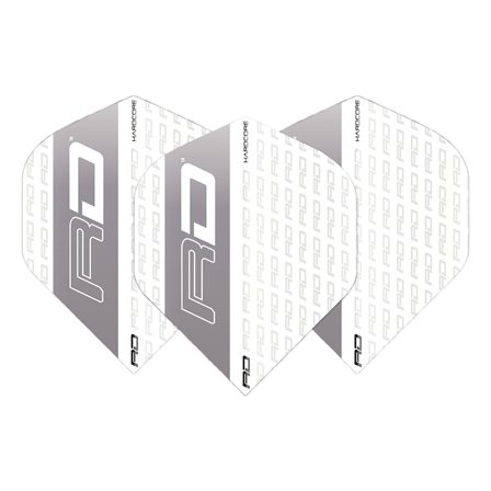 Red Dragon Darts Flights Standard Hardcore XT 100 Micron Extra Thick White Grey 4 Sets 12 Pieces