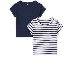 A Happy Brand 2-Pack Navy T-Shirts 62/68 cm - Tops - 62/68 cm - Navy