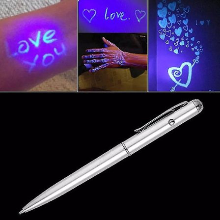 Usynlig Blækpen med Magisk UV-Pen Penge Fluorescerende Hemmelig Besked Skriveregning Pen Kuglepen Børnelegetøj