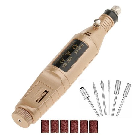 Elektrisk neglefil med 6 bor Gold