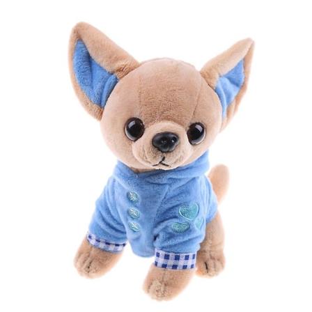 Pieni liivi Chihuahua koiran pehmolelu täytetty noin 17 cm lasten syntymäpäivä joululahja 1kpl neljä väriä[HK] Blue 1 Pc
