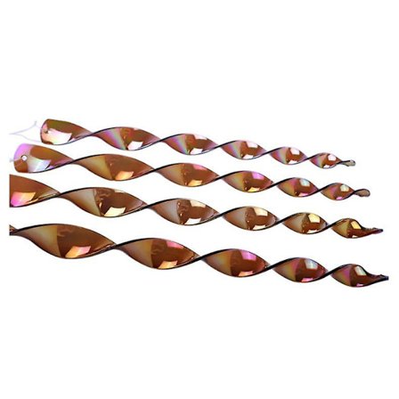 Havefugleskræmmer Værktøj Blinkende Fugleskræmsel Reflekterende Pind Fuglejæger Spiral Fugleskræmmer Pind, 10stk(Curry)