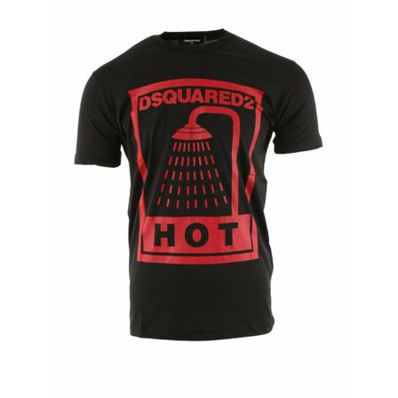 Dsquared2, Dsquared 2 T-shirt Zwart, Heren, Maat:L,Katoen