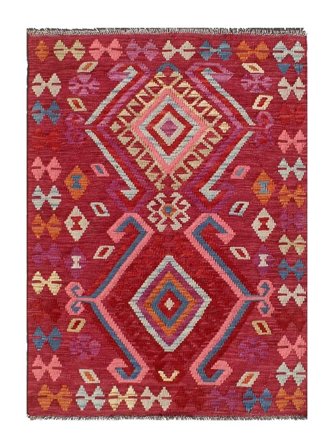 100X146 Tappeto Orientale Kilim Afghan Old Style (Lana, Afghanistan)