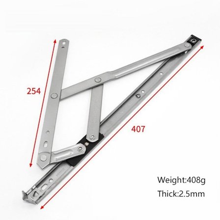 Ylös ripustettava ikkunan saranan ikkunatuki 16 tuumaa 2,5 mm 16 tuumaa 2,5 mm