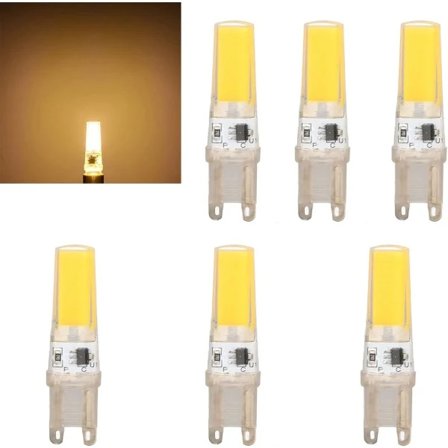 6 stk. 220V 5W G9 LED-pærer Dæmpbar 500LM COB-lampe til hjemmet