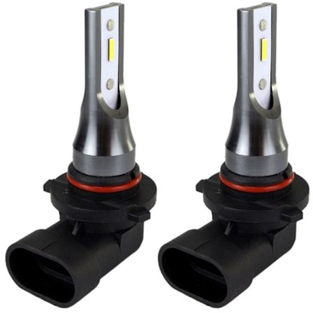 9005/9006 LED-tåkelyspærer med 12 stk. brikker for tosidig belysning og innebygd krets for å forhindre overoppheting Kortslutning 1000LM 6500K Hvit