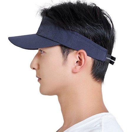 Herre Sommerhat Tom Top Hul Ud Mesh Lang Skygge Solcreme Anti-UV Ansigtsbeskyttelse Letvægts Ten_Gift