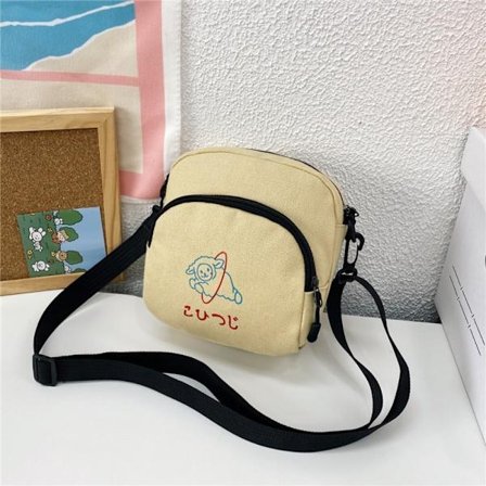 Canvas Messenger Bags Cartoons Axelväska CAMEL