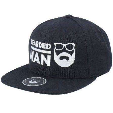 Bearded Man - Svart snapback Keps - BMLogo Black Snapback @ Hatstore