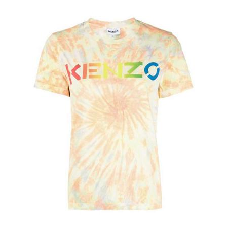 Kenzo, Top Oranje, Dames, Maat:L,Cotton,print