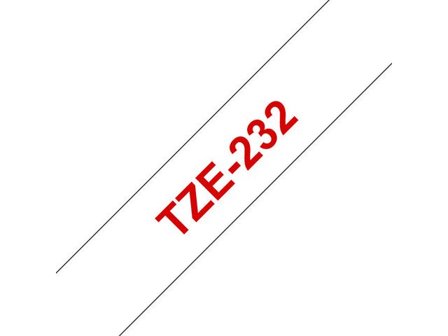Brother Tape TZE232 12mm röd på vit - Lyreco - Kontorsmaskiner > Märkmaskiner och tape > Tape - Brother TZ