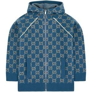 Kids - Gucci Woollen hoodie - GG 6 years - Jumpers and knitwear - 6 years - Blue