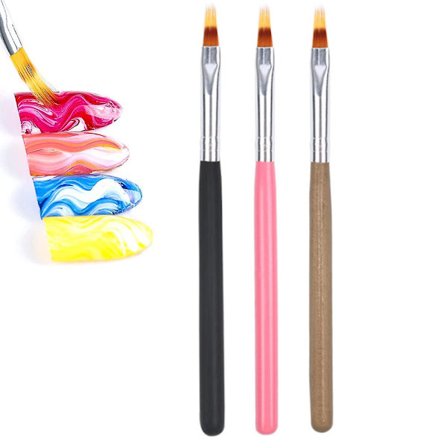 Spikpenna Spets Ombre Design Akryl Nagelkonst Pensel Set Ritning Målning Penna Manikyr Diy&salong Verktyg