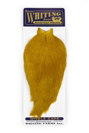 Whiting American Rooster Cape White dyed Golden Olive