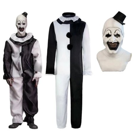 Art the Clown Terrifier 2 Halloween-kostyme med maske for voksne [JUN]