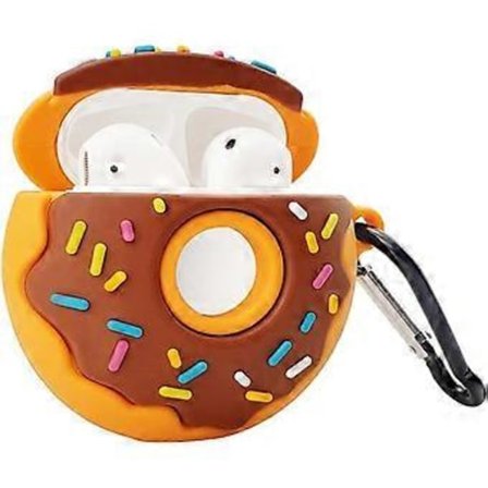 Sopii Airpods 1 ja 2:lle - Silikoninen suojakotelo $ Pehmeä silikoninen 3D söpö Airpods 1 ja 2 suojakotelo