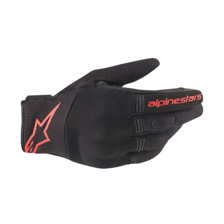 Guantes de Moto Alpinestars Copper Negro/Rojo Flúor S