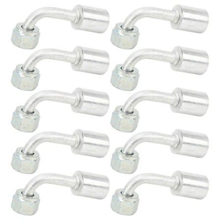 10 stk. Bil Klimaanlegg Vinkel 90 Kobling Aluminium Skjøt Universal Passform for Biler