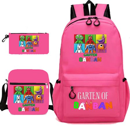 Garten of Banban student ryggsäck Rose Red Figure 3 Three Piece Set