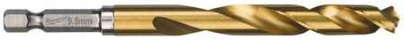 Milwaukee SHOCKWAVE Red Hex HSS-G TIN Metallbor 1-pakning 9,5 mm, Maskintilbehør & forbruk