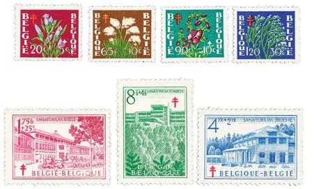 Belgien 1950 - OBP 834-40 - Ubrugt