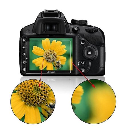Herdet glass filmskjermbeskytter for Nikon D3100 D3200