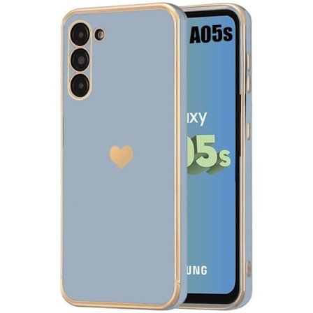 Coque - BOOLING - för Samsung Galaxy A05s - Flytande Silikon - Hjärtmönster - Stötabsorbent Skydd