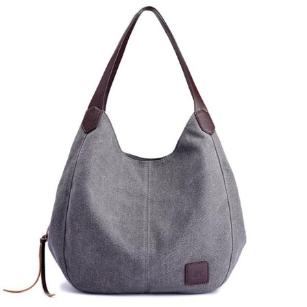 Dam Canvas Handväska Vintage Topphandtag Tote Bag Multifunktionell Casual Tote Bag Skolväska