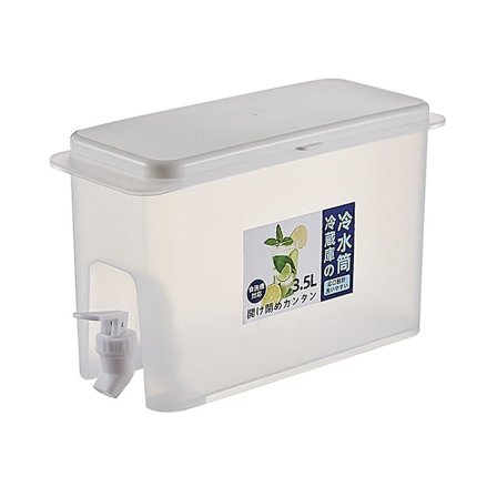 3,5 liters kaldtvannsbeholder med tappekran, tekanne, frukt, kjøkken, drikkevannsett med tappevann