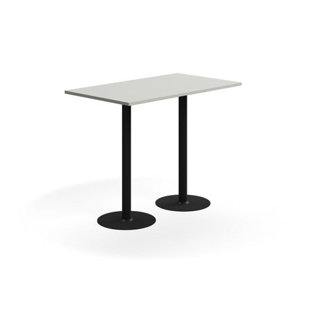Bar table VERTICUS, 1400x800x1100 mm, light grey/black
