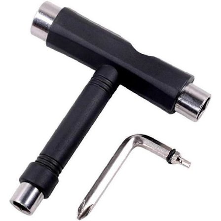 Skateverktøy Multifunksjonelt Portabelt Skateboardtilbehør med L-formet Phillips Skrutrekker