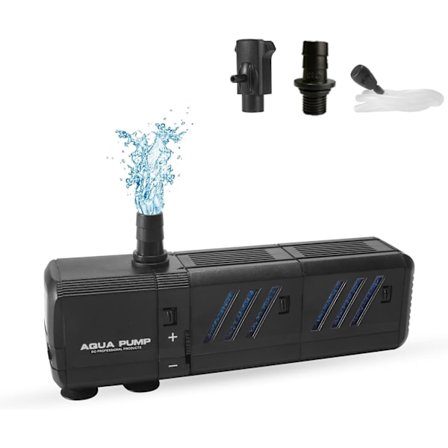 Justerbar akvariefilter med 800l/h flödeshastighet vattenpump Lämplig för 30-500l akvarium