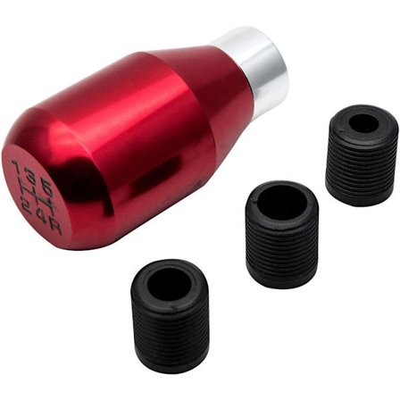 Universal Adapter 5-trinns manuell metall krom girskiftkule spakpenn håndtak hode bilstyling tilbehør