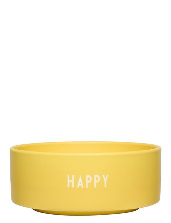 Snack Bowl Yellow Design Letters