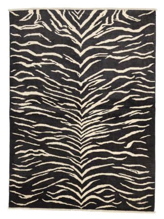 Kazak Fine Teppe Orientalsk Svart/Gul (Ull, Afghanistan)