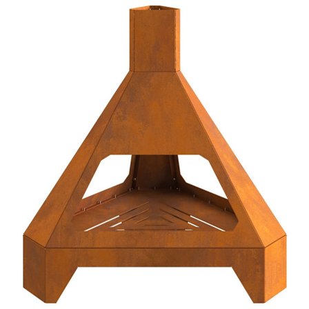 Eldstad Brun 50 x 43 x 52 cm Väderbeständig stål