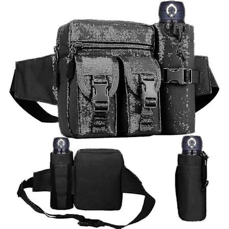 Taktinen vyölaukku vesipullokotelolla, vedenpitävä vyölaukku sotilaskäyttöön