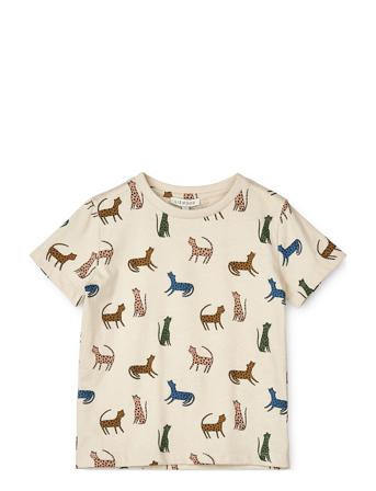Apia Printed Shortsleeve T-Shirt T-shirts Short-sleeved Creme Liewood*Betinget Tilbud