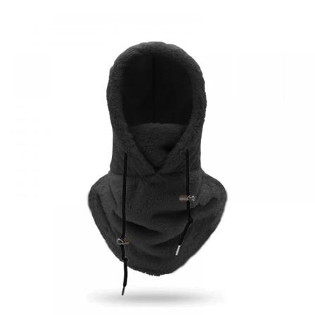Sherpa Hood Ski Mask Vinter Balaclava Koldt Vejr Vindtæt Justerbar Varmt Hætte Cover Hat Cap Halsklæde Grå