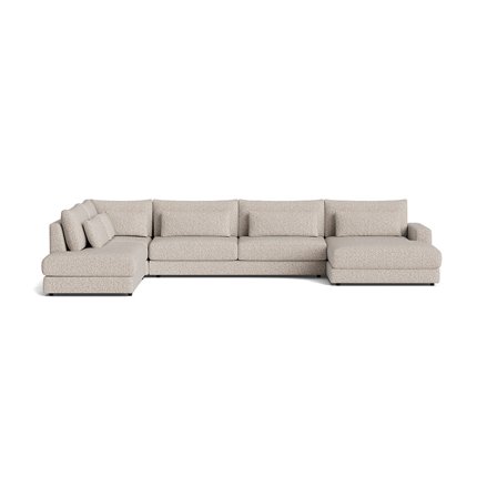 Sevilla U-sofa, højrevendt - Puente Lys Greige - 420x240x85 - Sofa, u-sofa