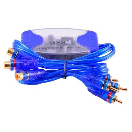 50W Universal 4-kanals RCA Jordløkke ABS Metal Støjfilter Støjisolator til Bil Audio