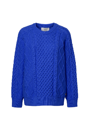 emmamalena Fender Stickad Tröja Ultramarin T-shirts & toppar Dam Blå L-XL