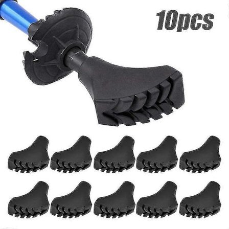 10 Stykker Nordic Walking Pads, Trekking Gummibuffere Og Kompatible Med Alle Vanlige Nordic Walking Stavere Nordic Walking Stav