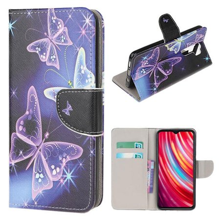 Wonderland Xiaomi Redmi Note 8 Pro Etui - Livlige Sommerfugle