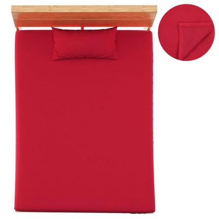 Vidaxl Lakan 2 St Polyesterfleece 150x200 Cm Vinröd Röd