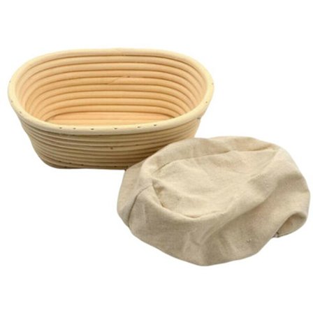 Oval Jäsning Jäsning Korg Rotting Deg Banneton Brotform Verktyg-17X12X6Cm
